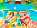 Igra Elsa and Anna Beach Selfie