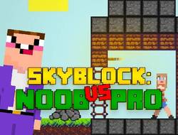 Igra Noob vs Pro Skyblock online.