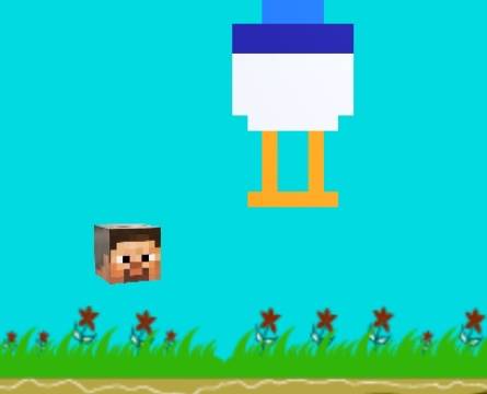 Igra Pileći džokej: let u Minecraft-u  online.