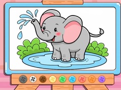 Igra Coloring Book: Cute Baby Elephant